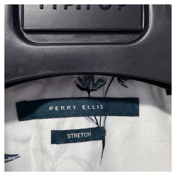 Perry Ellis stretch XL button‎ down shirt men's with with floral - Picture 4 of 6